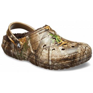 Crocs Classic Realtree Edge® Lined Men's Clogs Brown | Australia 0808WNBY